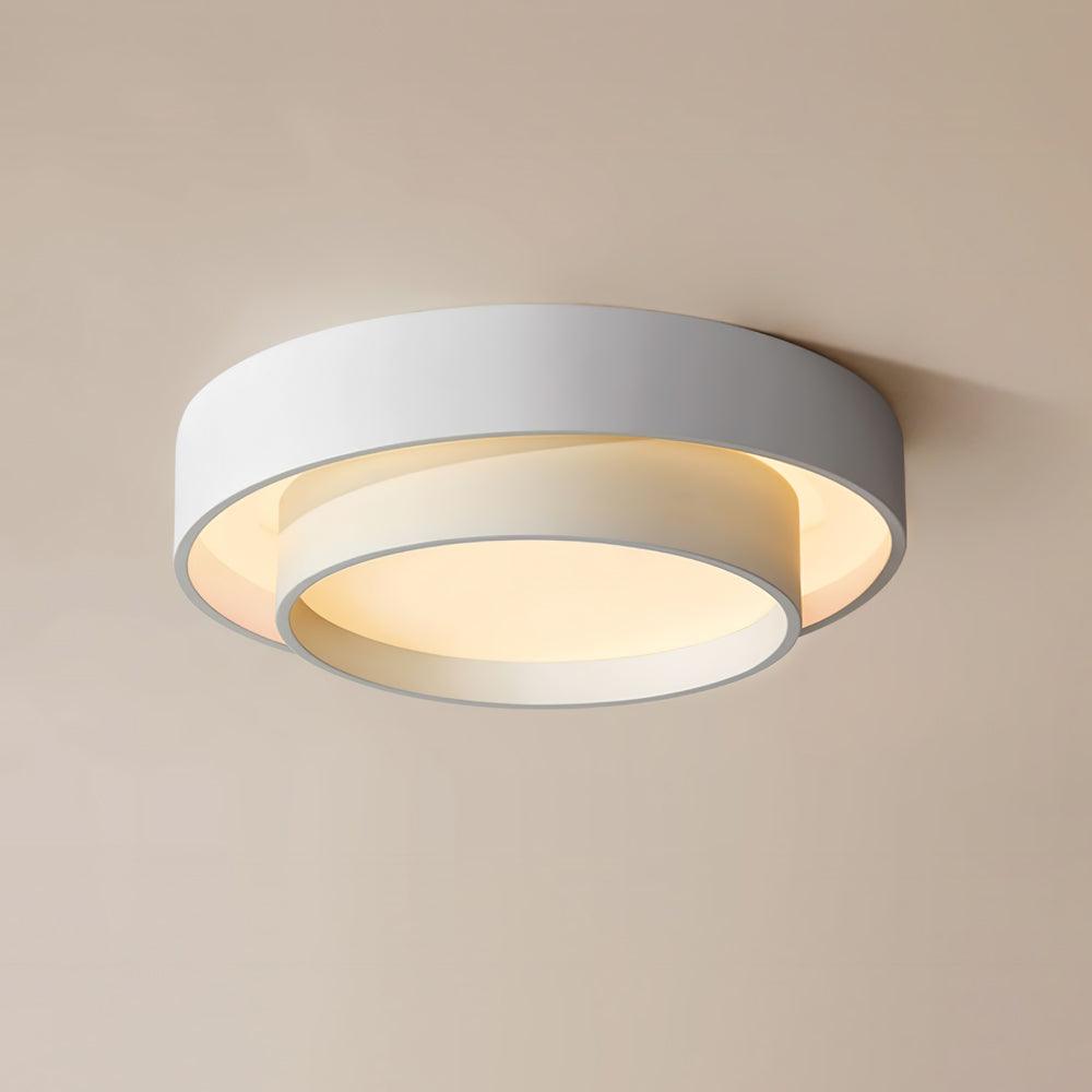 Modern Flush Mount Ceiling Light With Floating Ring Diffuser
