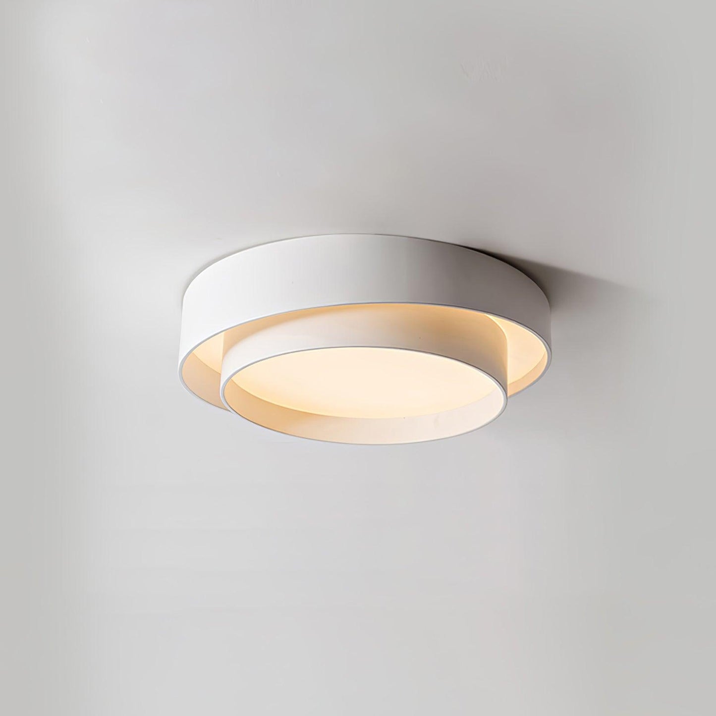Modern Flush Mount Ceiling Light With Floating Ring Diffuser