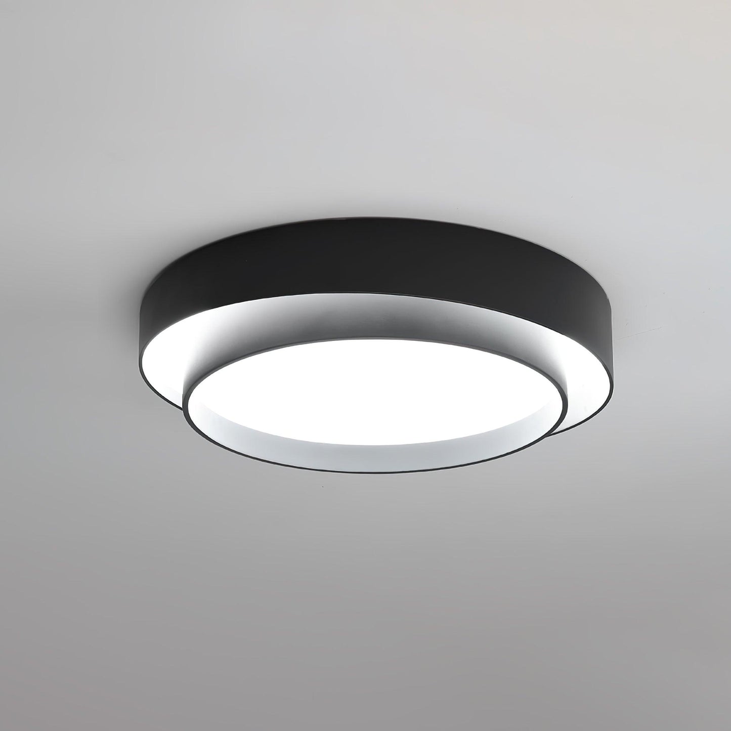 Modern Flush Mount Ceiling Light With Floating Ring Diffuser