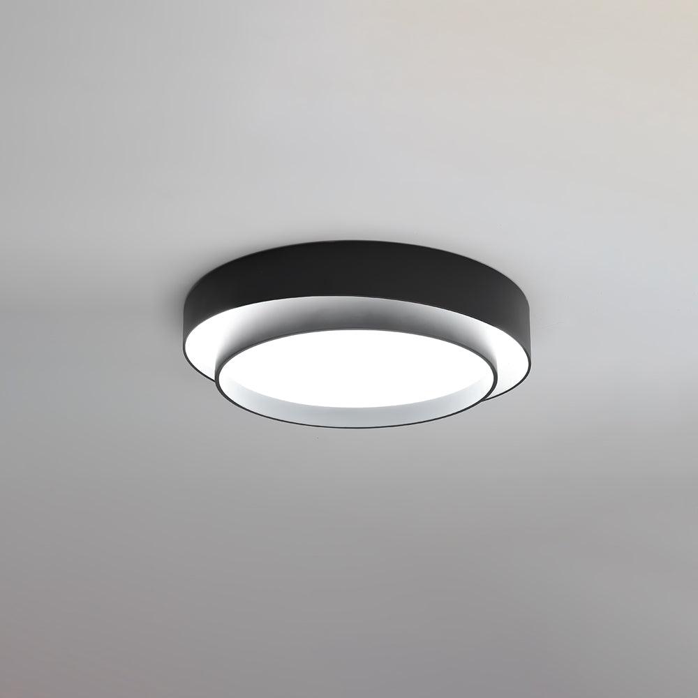 Modern Flush Mount Ceiling Light With Floating Ring Diffuser