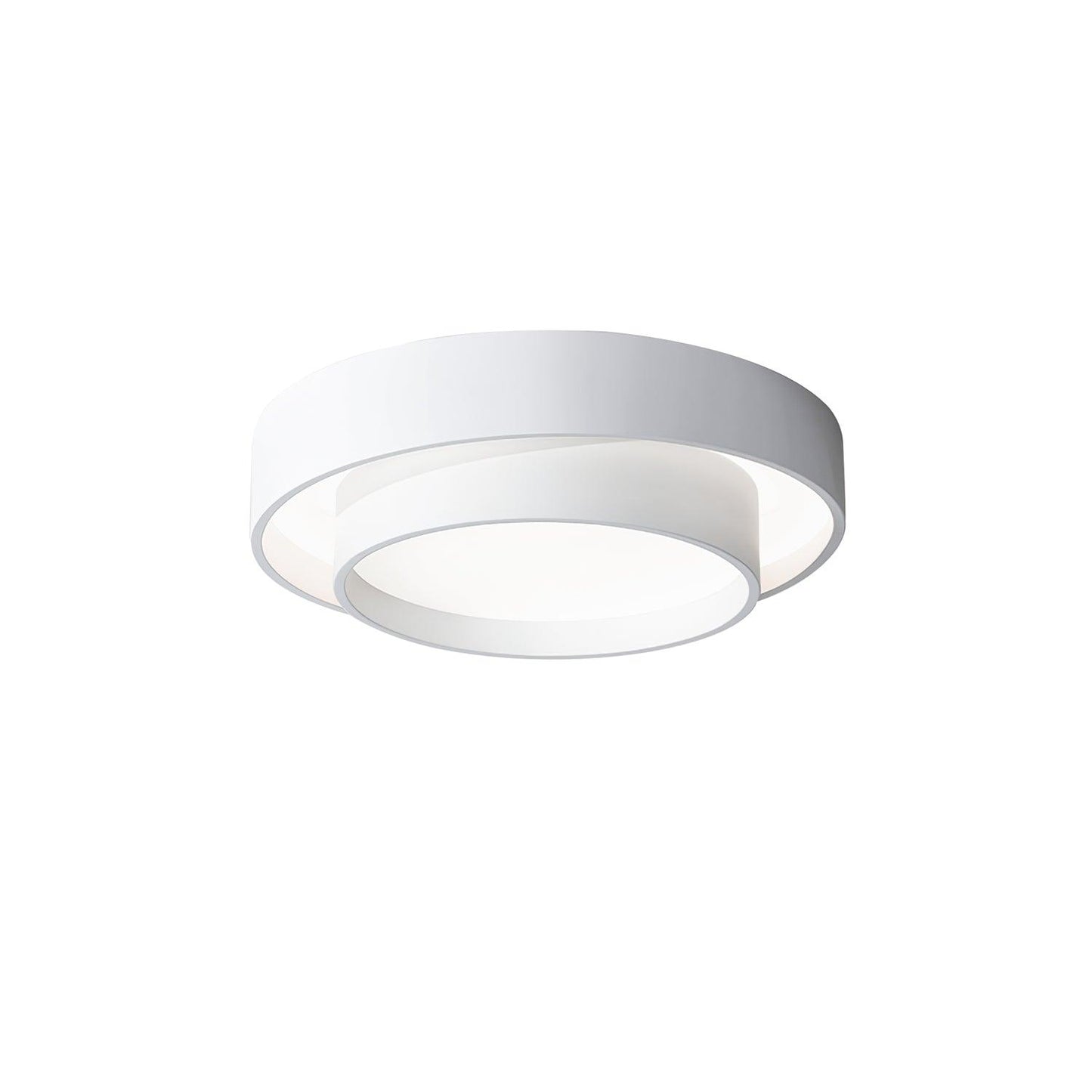 Modern Flush Mount Ceiling Light With Floating Ring Diffuser
