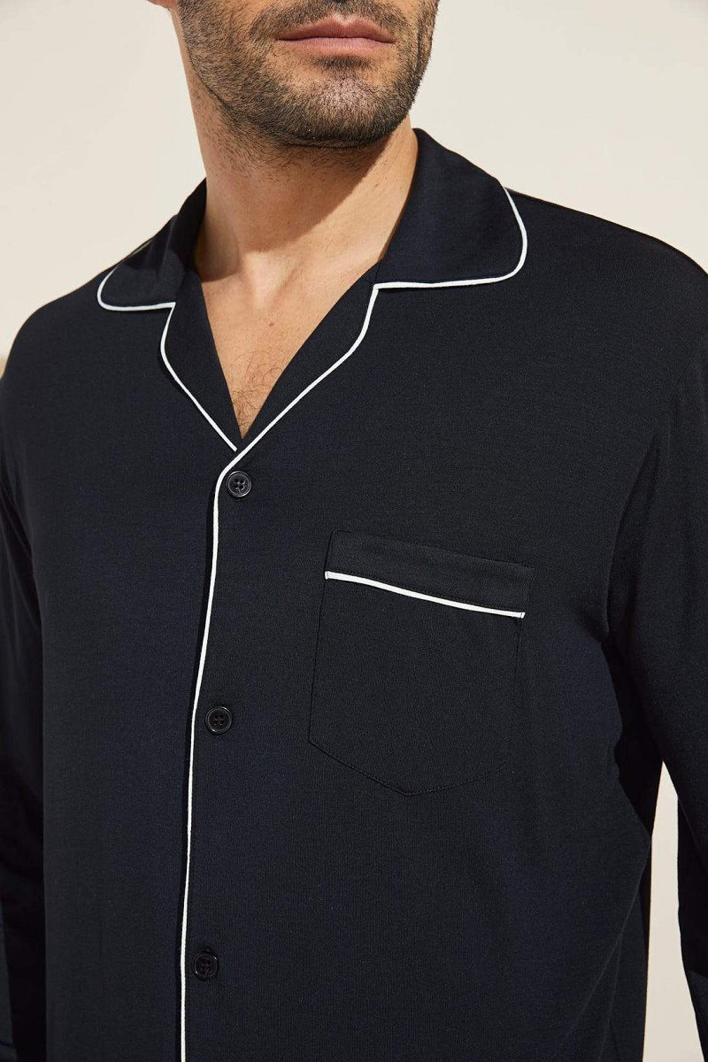 Men Milk Fiber Long sleeves Pajama Set