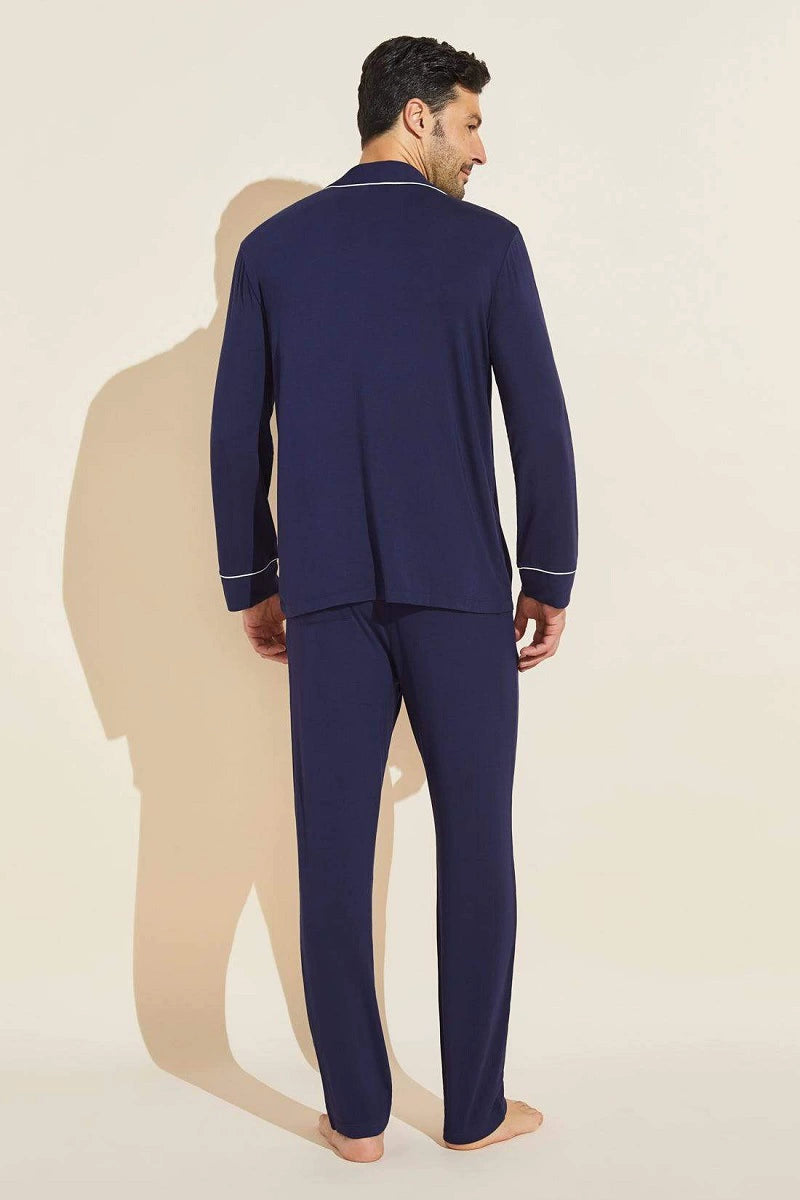 Men Milk Fiber Long sleeves Pajama Set