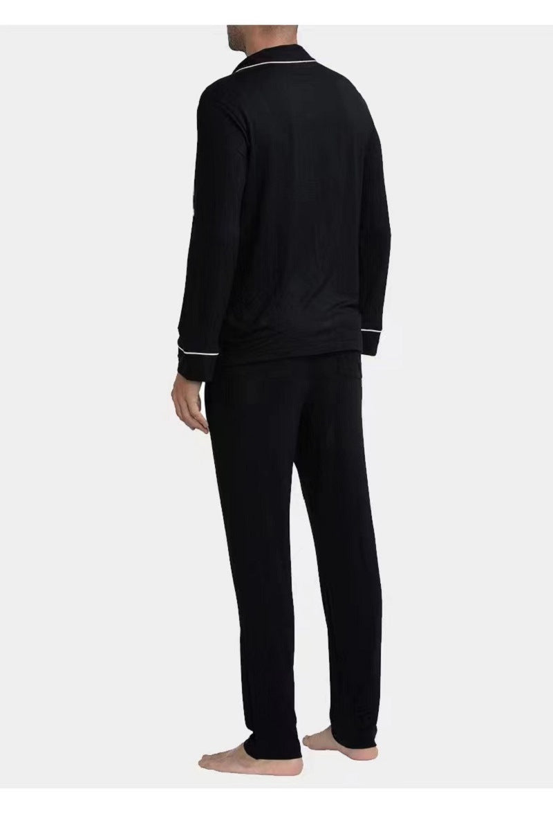 Men Milk Fiber Long sleeves Pajama Set