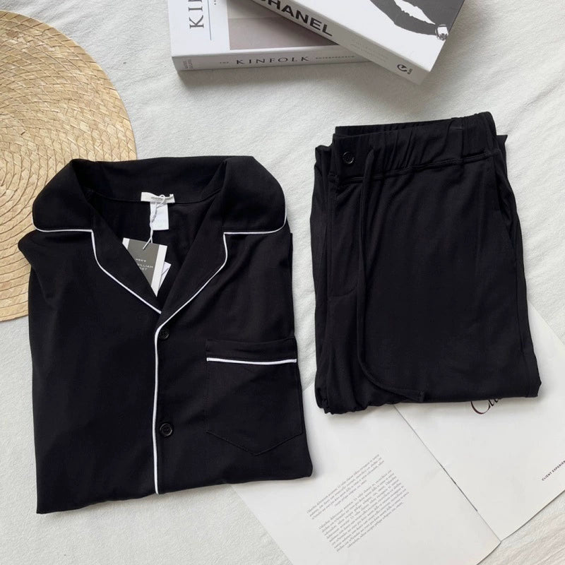 Men Milk Fiber Long sleeves Pajama Set