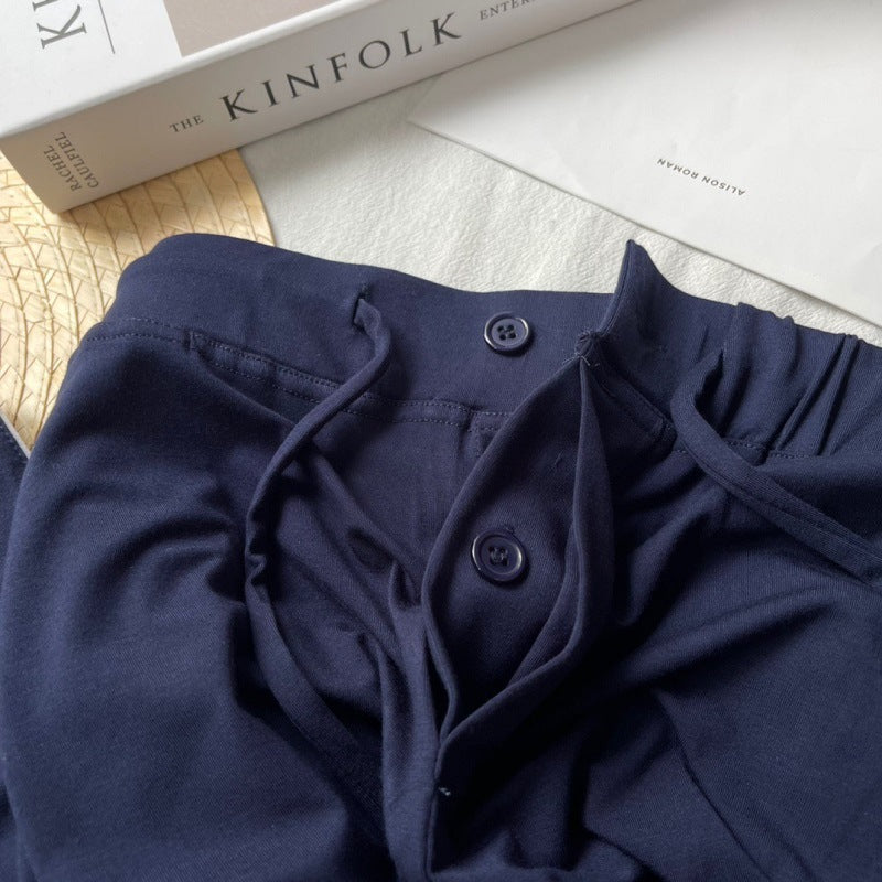 Men Milk Fiber Long sleeves Pajama Set