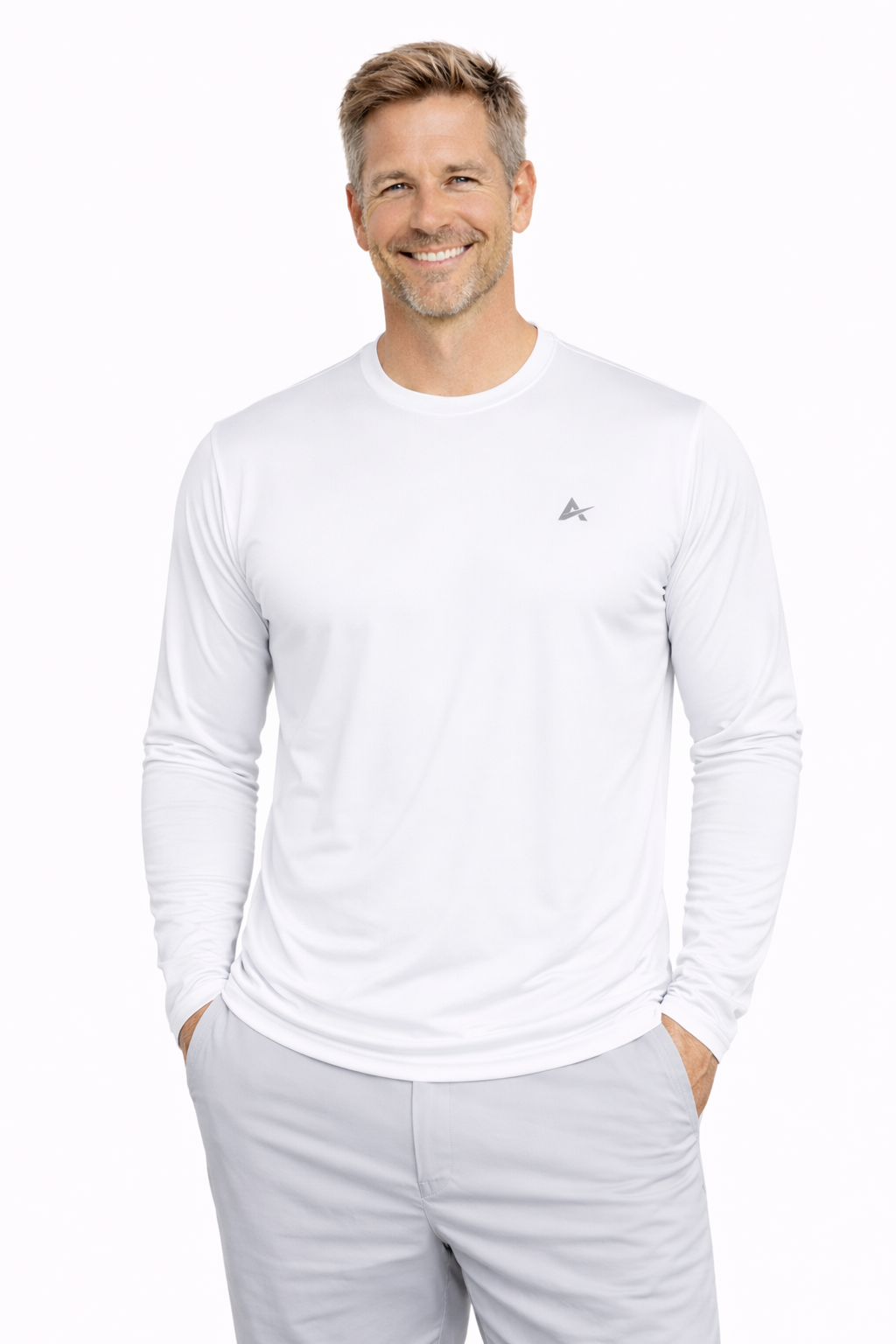 Men's Cooling Crew Neck Long Sleeve T-Shirt - CLOSEOUT
