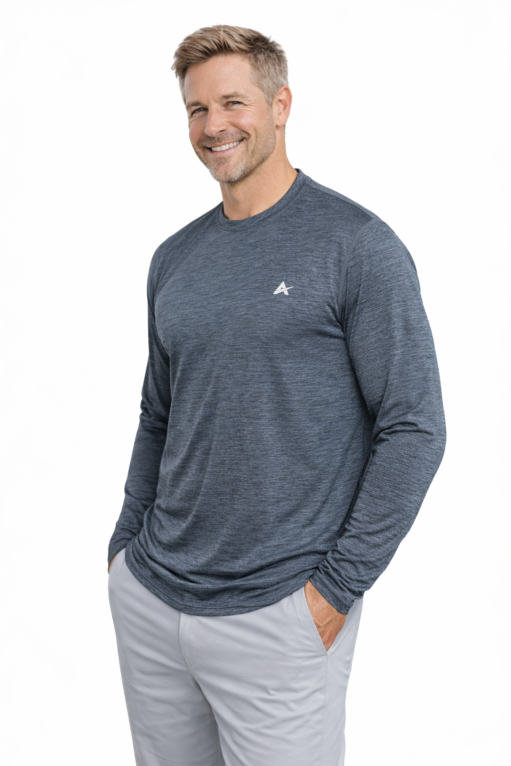 Men's Cooling Crew Neck Long Sleeve T-Shirt - CLOSEOUT