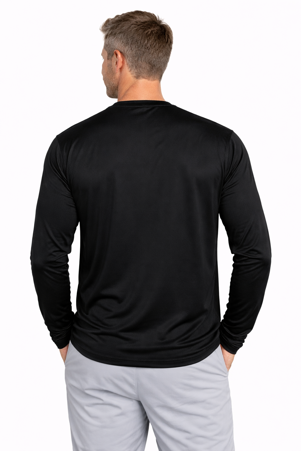 Men's Cooling Crew Neck Long Sleeve T-Shirt - CLOSEOUT