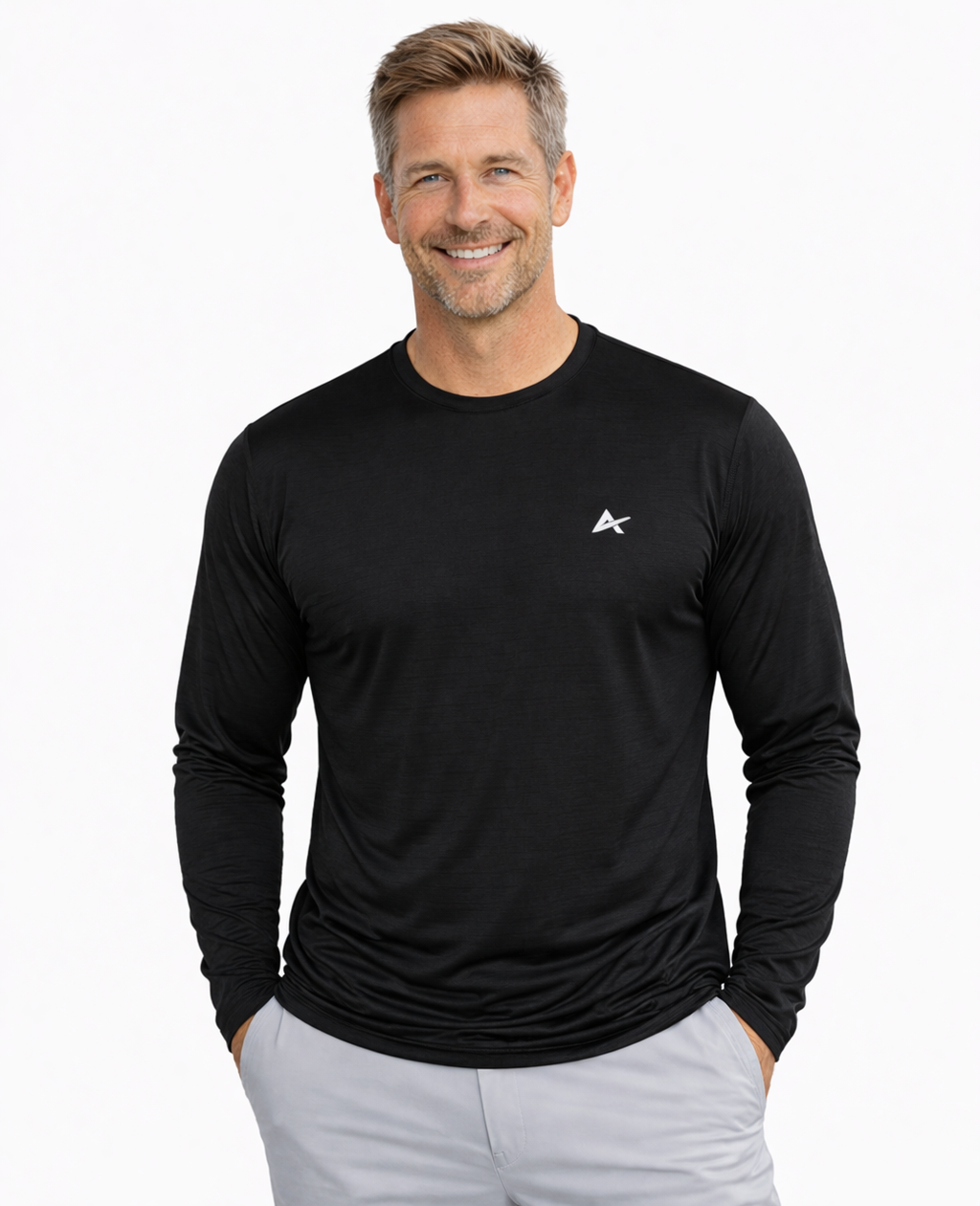 Men's Cooling Crew Neck Long Sleeve T-Shirt - CLOSEOUT