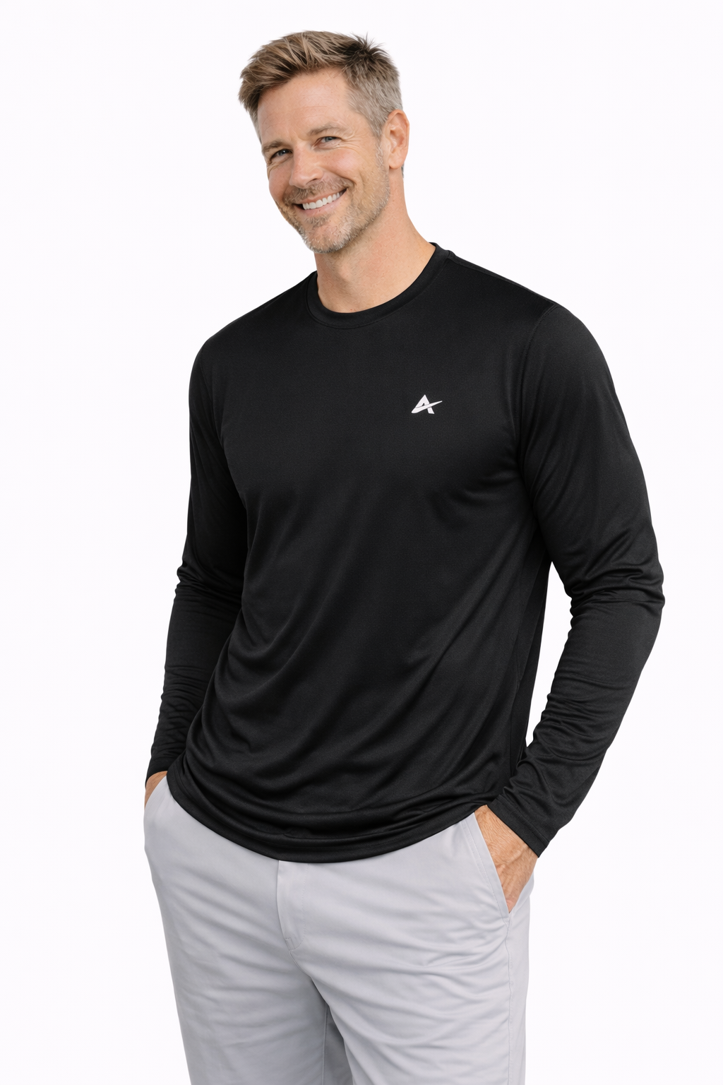 Men's Cooling Crew Neck Long Sleeve T-Shirt - CLOSEOUT
