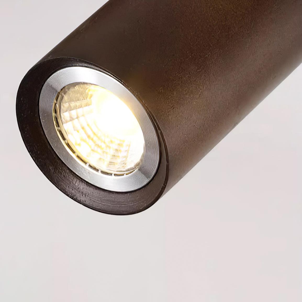 Adjustable Wood Bar Multi-Spot Ceiling Light With Pivot Spotlights