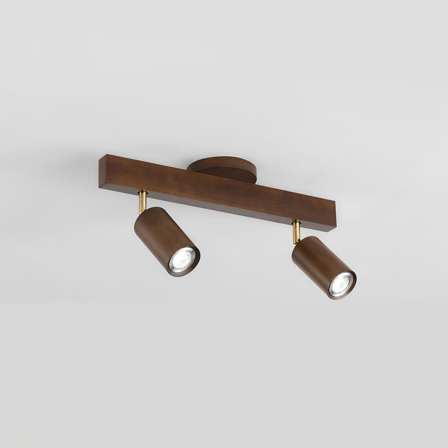 Adjustable Wood Bar Multi-Spot Ceiling Light With Pivot Spotlights