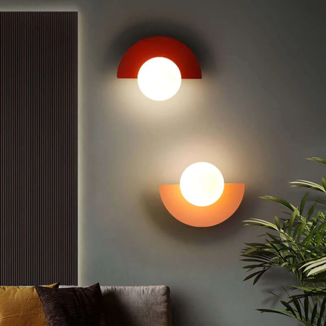Wall Lamp Metal Half Moon LED Wall Sconce Modern Design