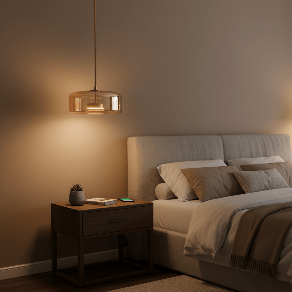 Smoked Glass Dome Pendant Lights With Black Cord