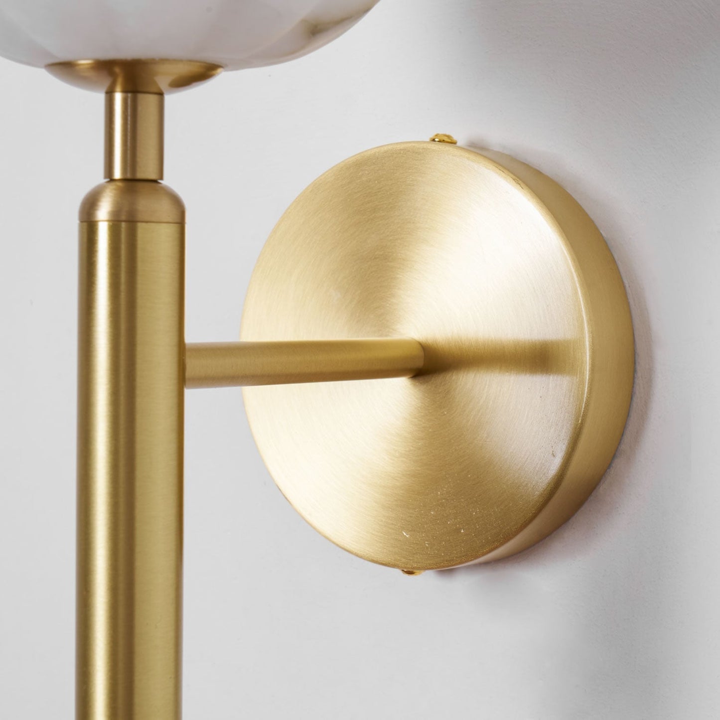 Textured Tulip Shade Wall Lamp With Round Backplate