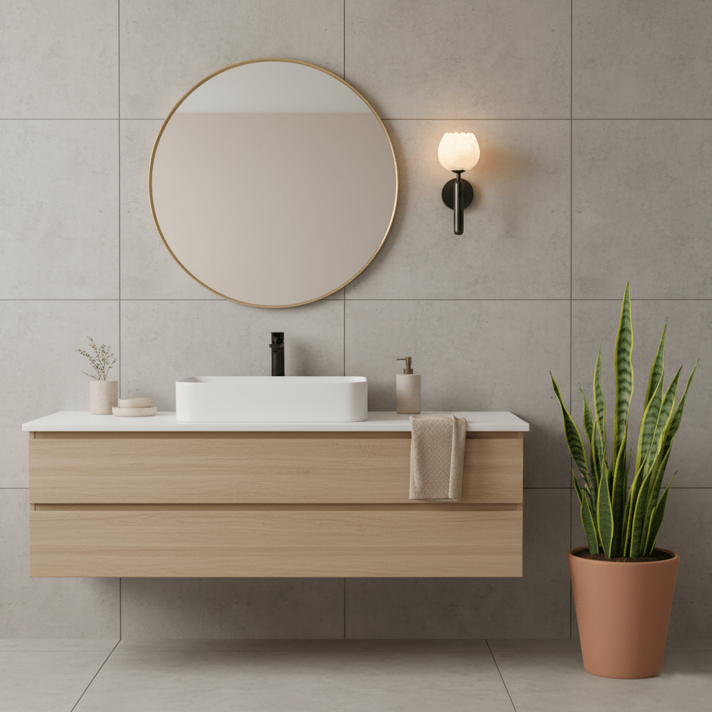 Textured Tulip Shade Wall Lamp With Round Backplate