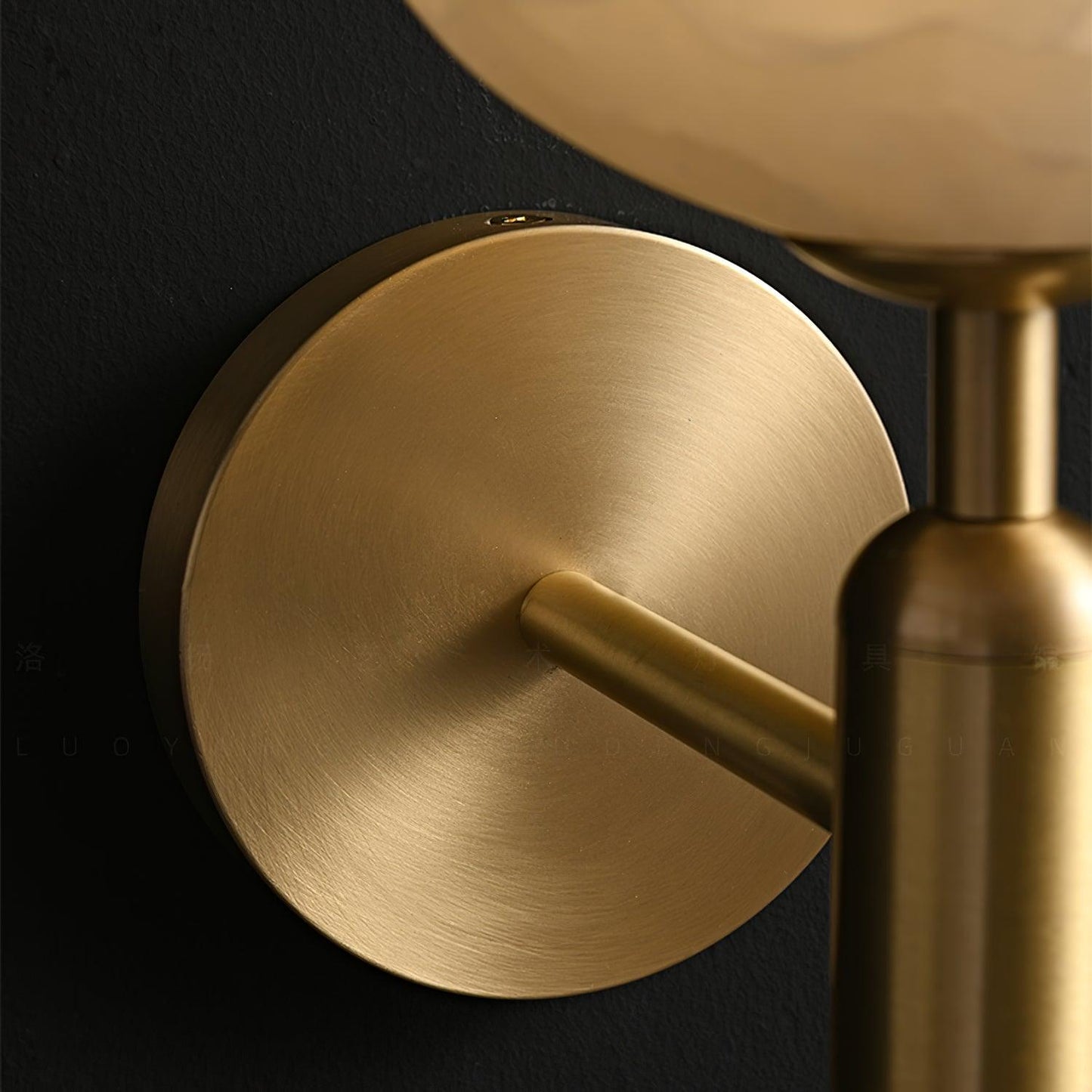 Textured Tulip Shade Wall Lamp With Round Backplate