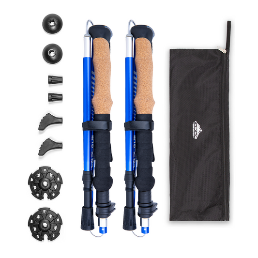 Aluminum Folding Trekking Pole w/ Steel Cable