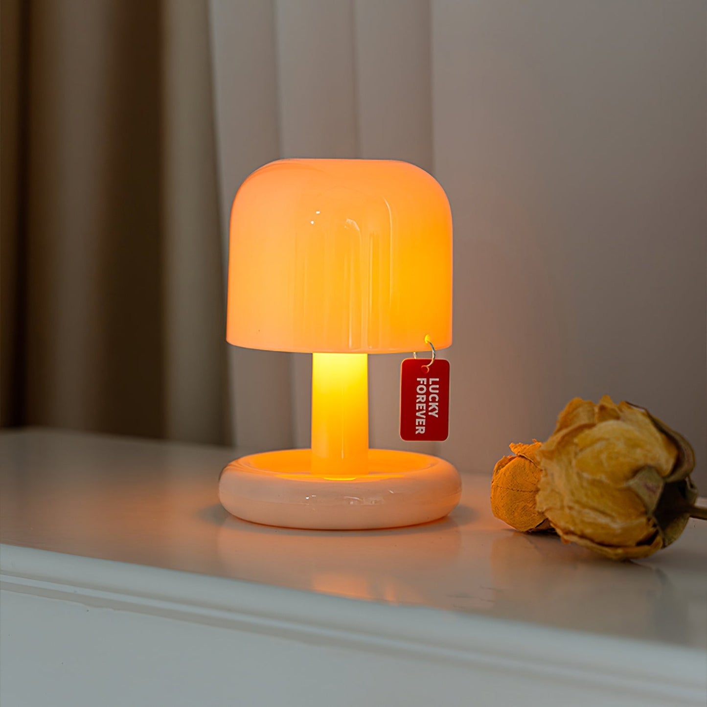 Mini Mushroom Table Lamp With Rounded Base