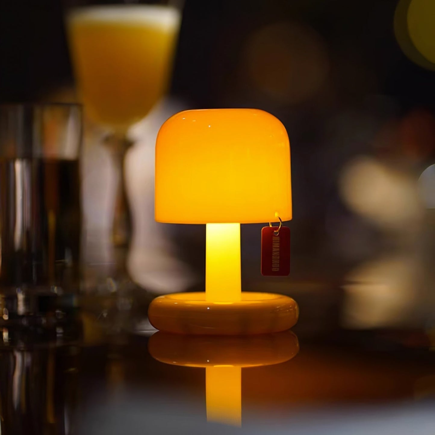 Mini Mushroom Table Lamp With Rounded Base