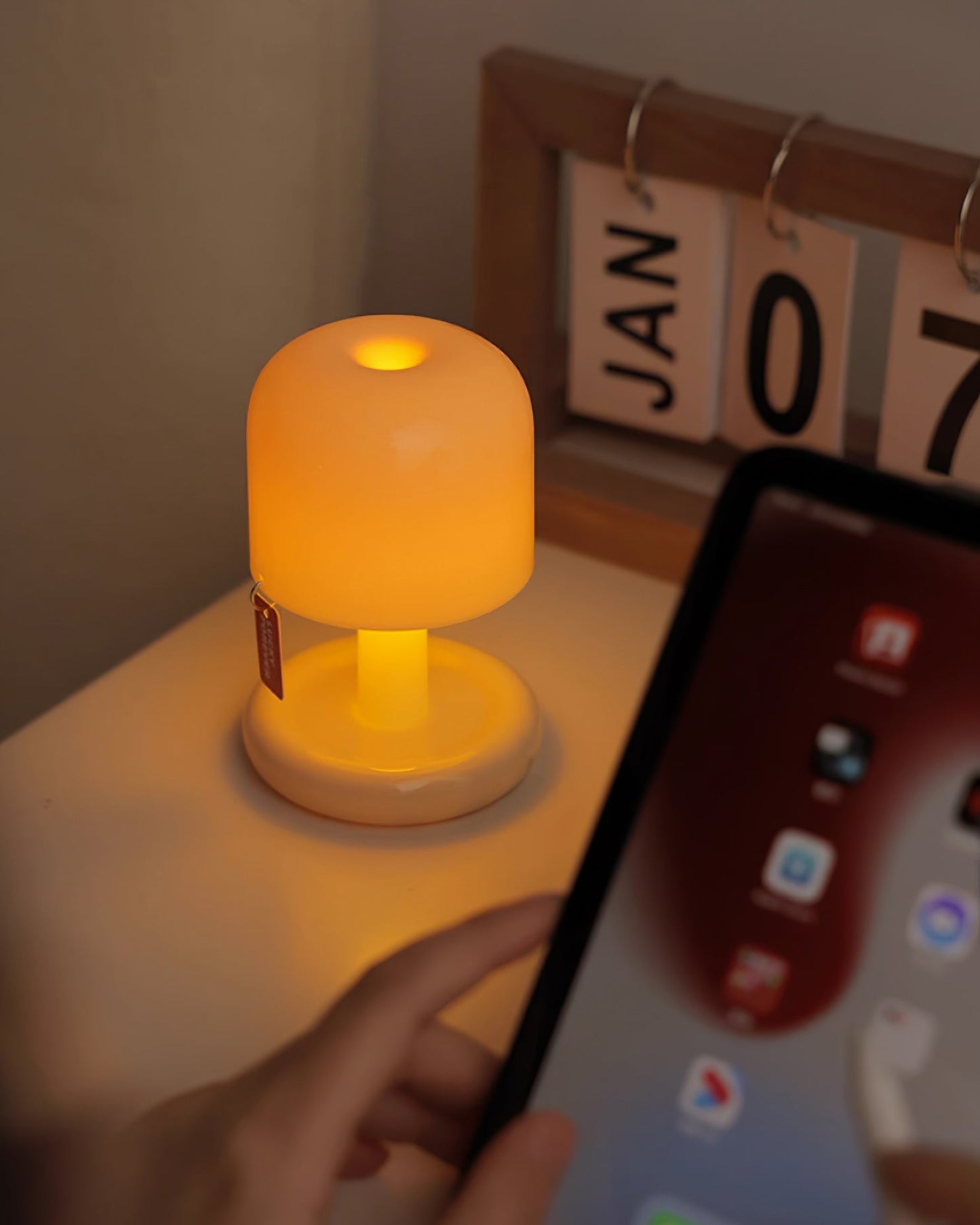 Mini Mushroom Table Lamp With Rounded Base