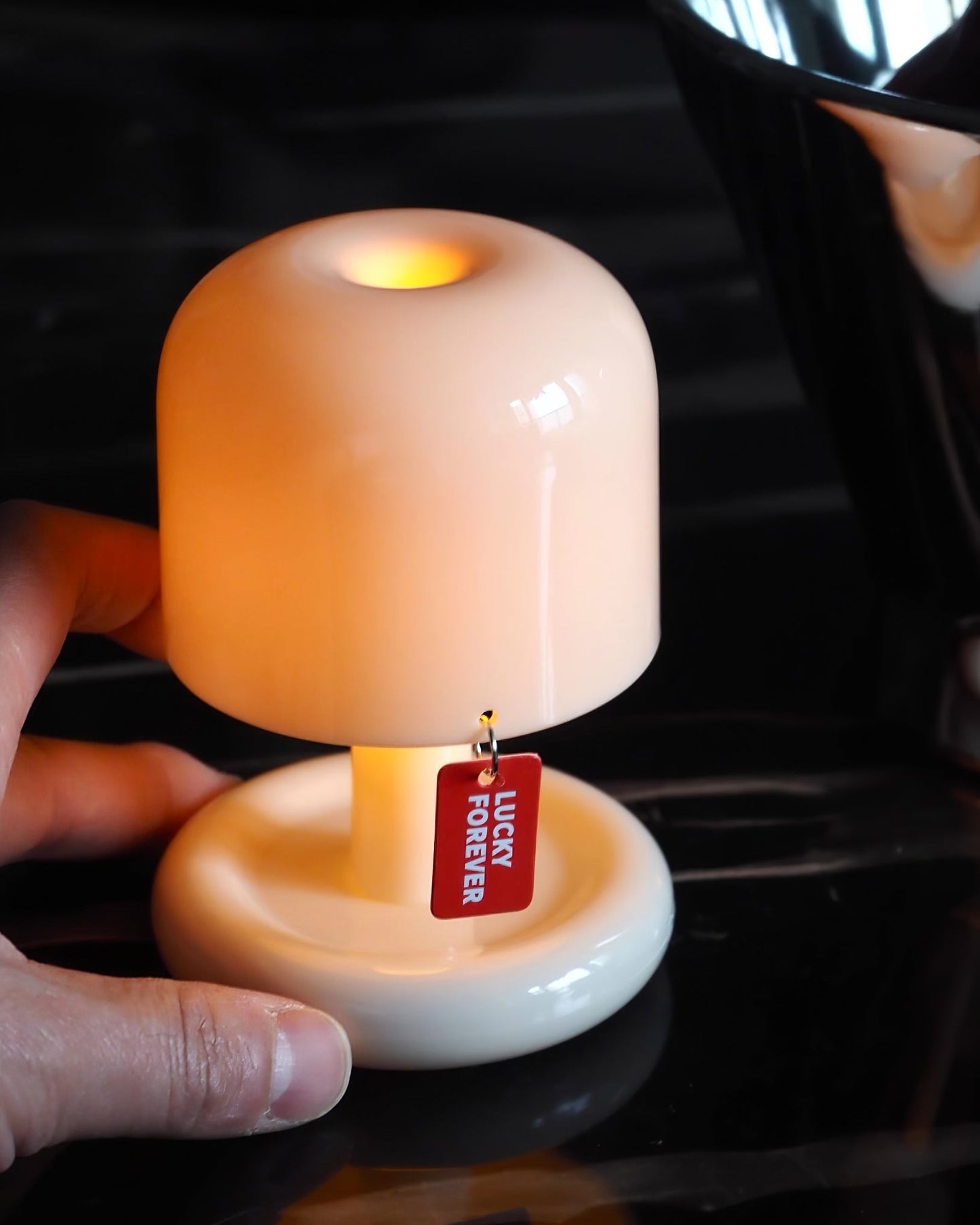 Mini Mushroom Table Lamp With Rounded Base