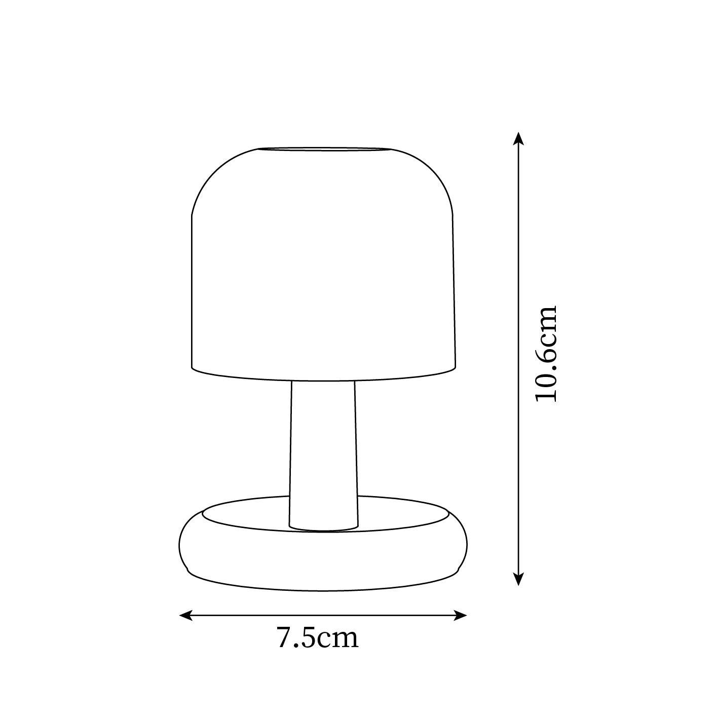 Mini Mushroom Table Lamp With Rounded Base