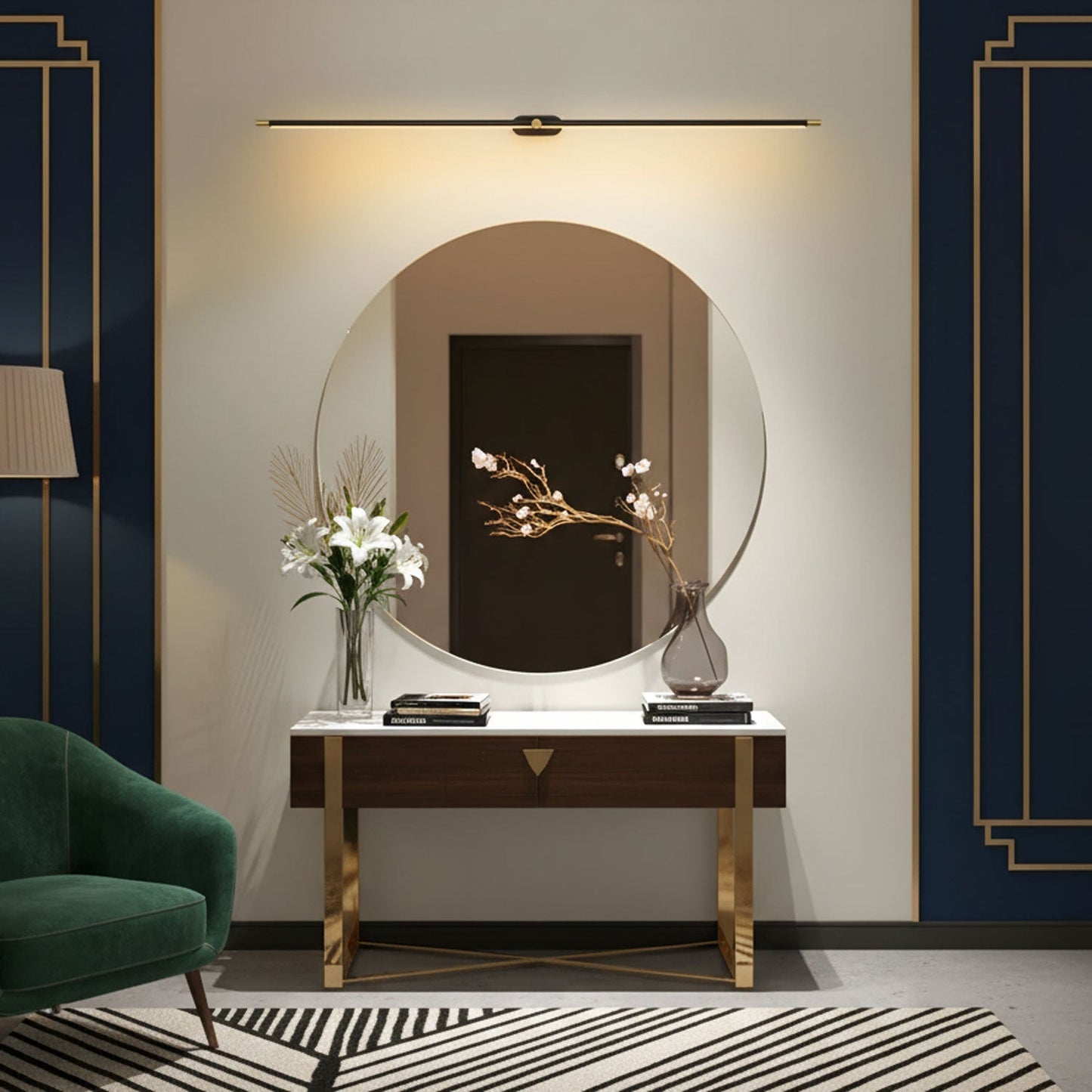 Minimalist Linear Adjustable Wall Light For Picture And Mirror