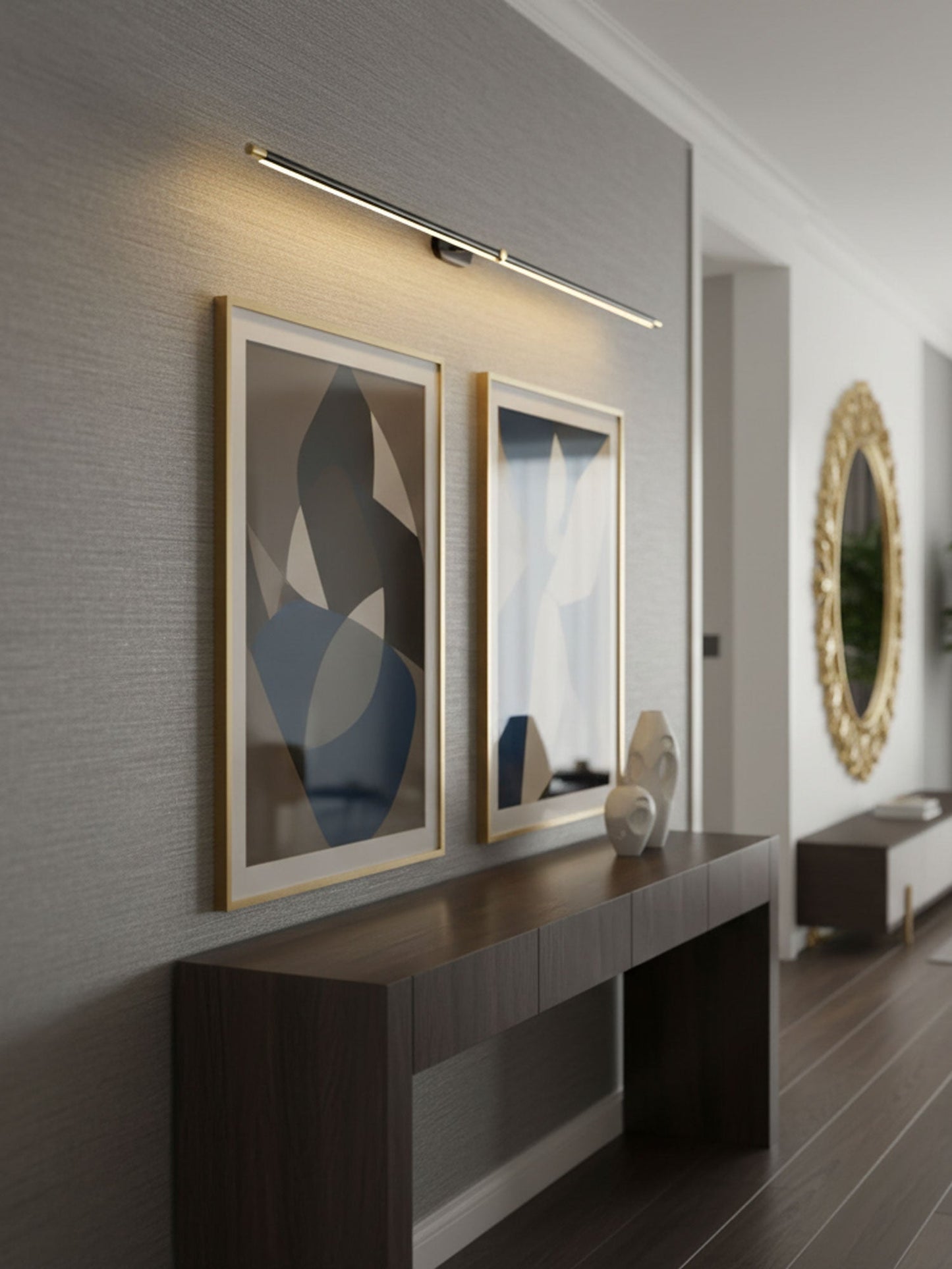 Minimalist Linear Adjustable Wall Light For Picture And Mirror
