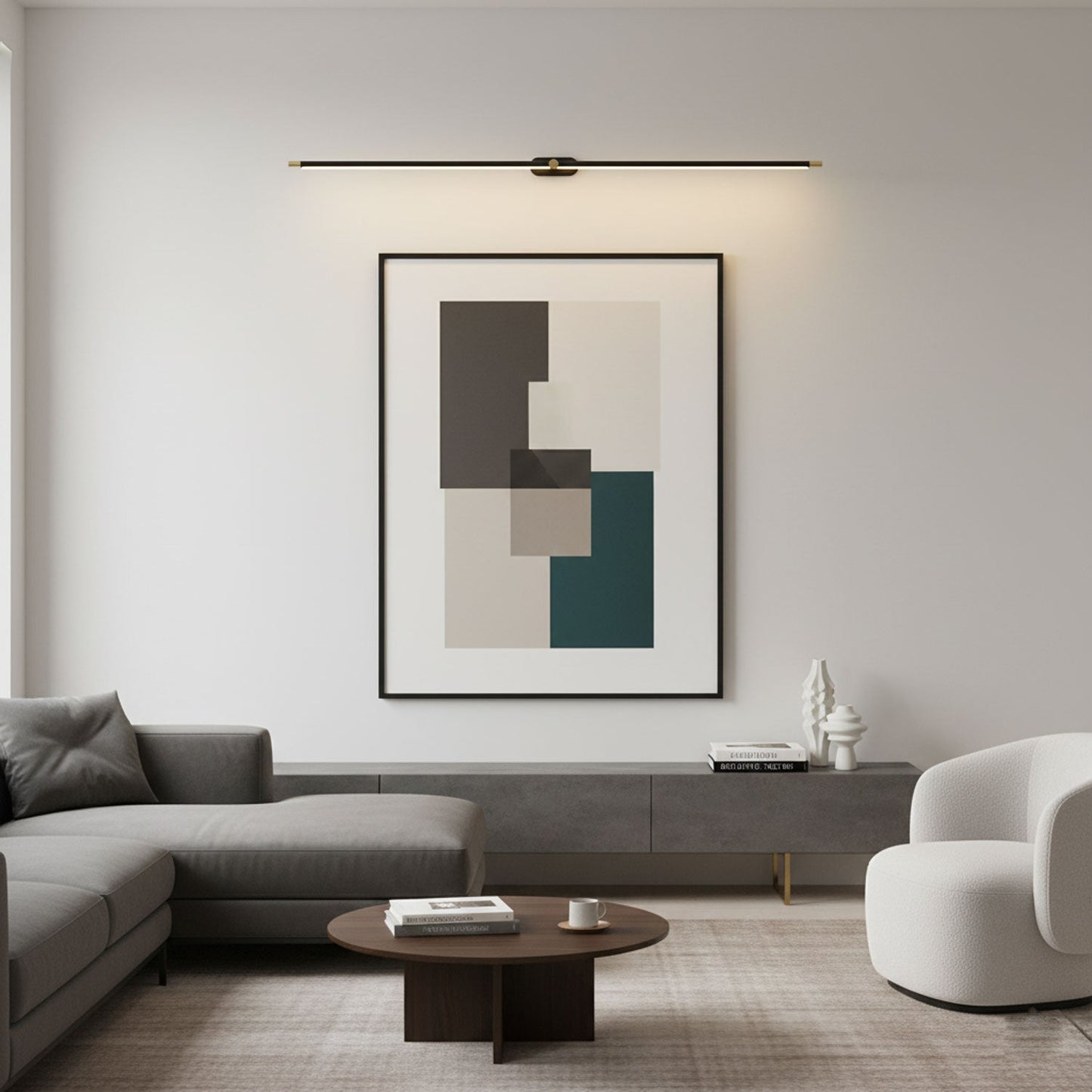Minimalist Linear Adjustable Wall Light For Picture And Mirror