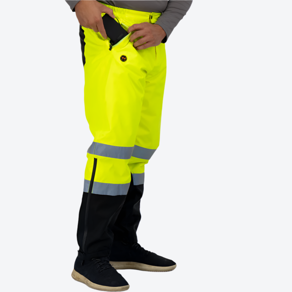 Hi-Vis Heated Waterproof Pants ANSI Certified