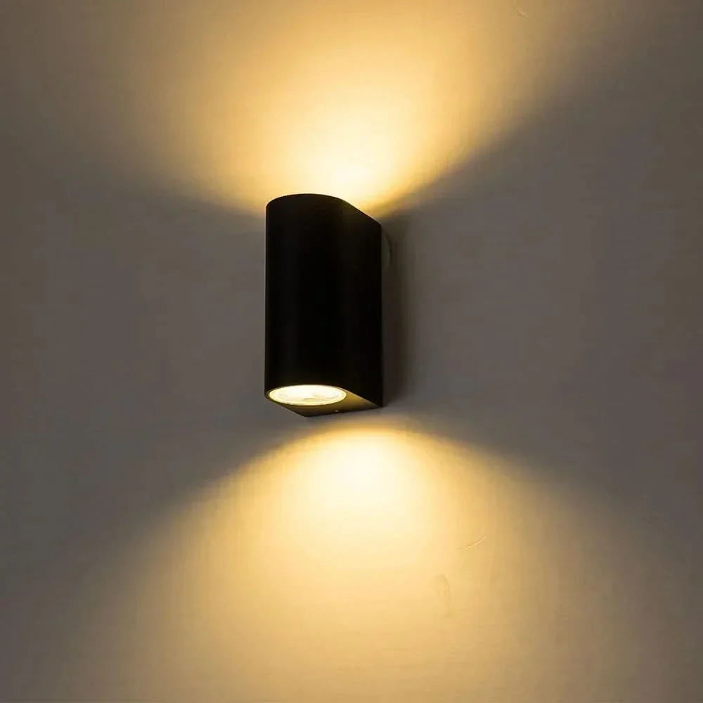 Outdoor Wall Light with Integrated LED Up and Down Design Modern Exterior Fixture
