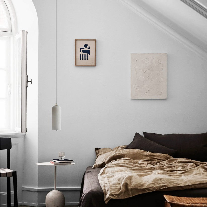 Slim Alabaster Cylinder Pendant Light With Single-Drop Design