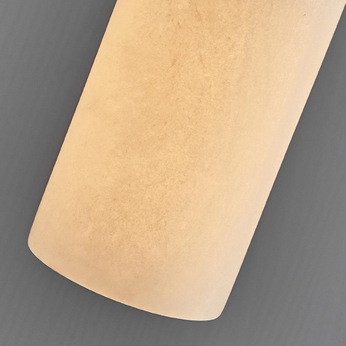 Slim Alabaster Cylinder Pendant Light With Single-Drop Design