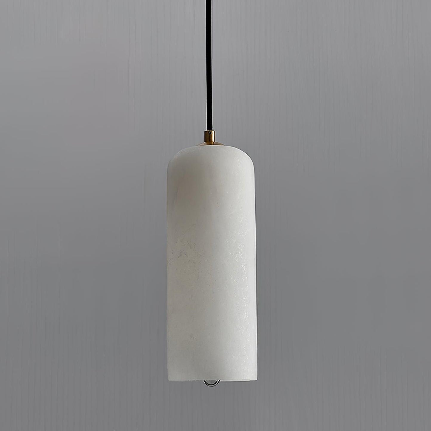 Slim Alabaster Cylinder Pendant Light With Single-Drop Design