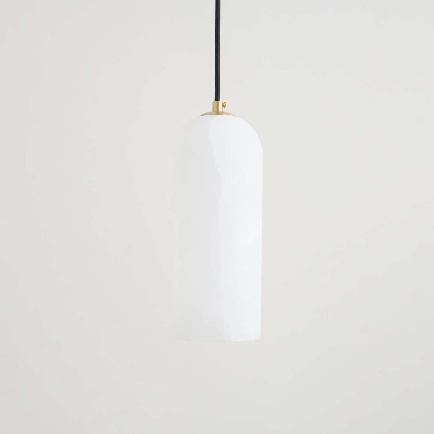 Slim Alabaster Cylinder Pendant Light With Single-Drop Design