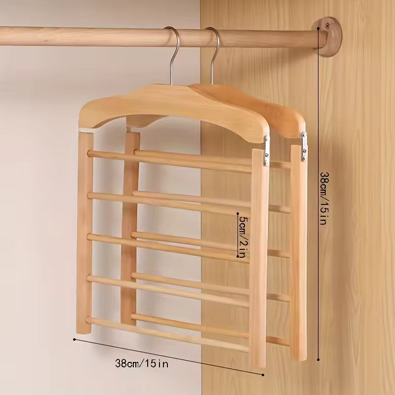 Multi Pants Hanger 5 Bar Rotating Hook, Space-Saving Hanger