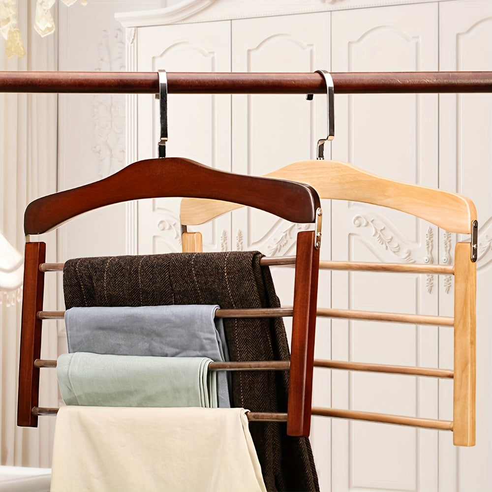 Multi Pants Hanger 5 Bar Rotating Hook, Space-Saving Hanger