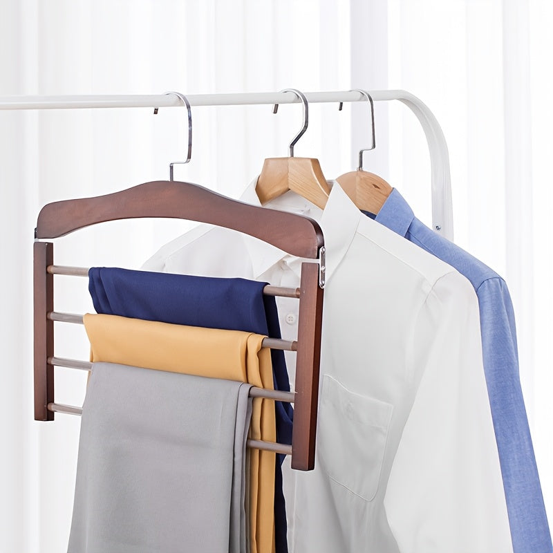 Multi Pants Hanger 5 Bar Rotating Hook, Space-Saving Hanger