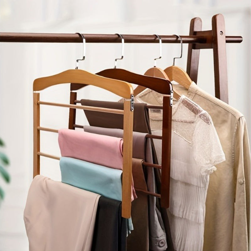 Multi Pants Hanger 5 Bar Rotating Hook, Space-Saving Hanger