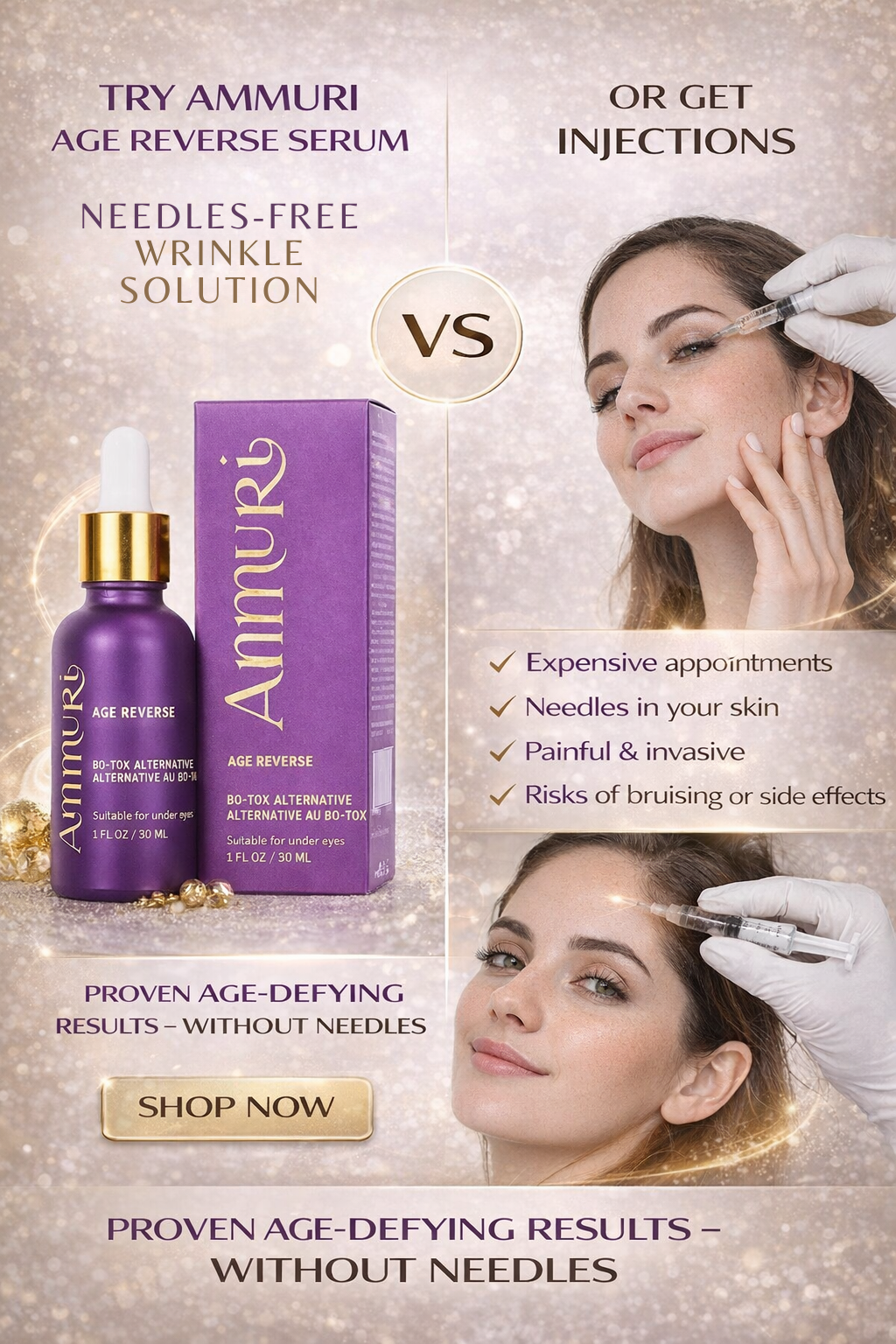 Age Reverse Peptide Serum 30ml – Anti-Ageing Face & Under Eye