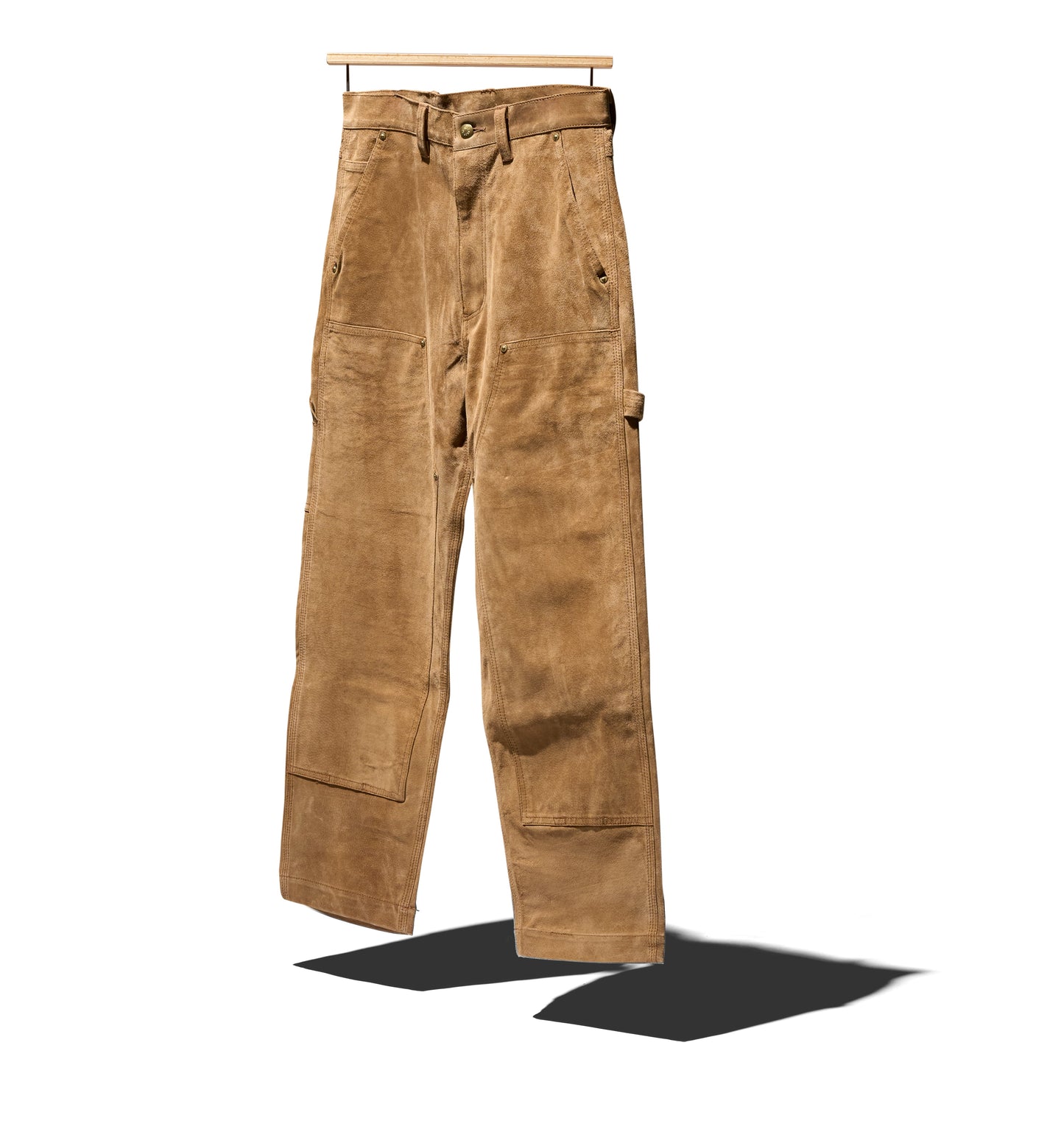 SUEDE W-KNEE PANTS