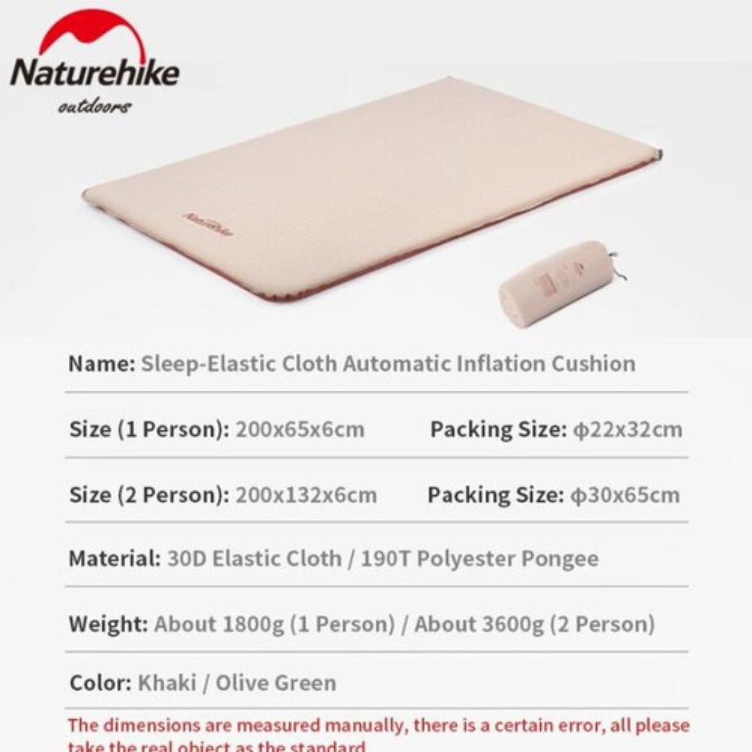 Naturehike NH21FCD11 Elastic Cloth Self Inflatable Sleeping Pad (6cm)