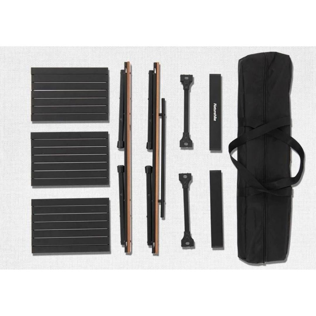 Naturehike IGT Outdoor Folding Combination Table Aluminum Alloy+Beech