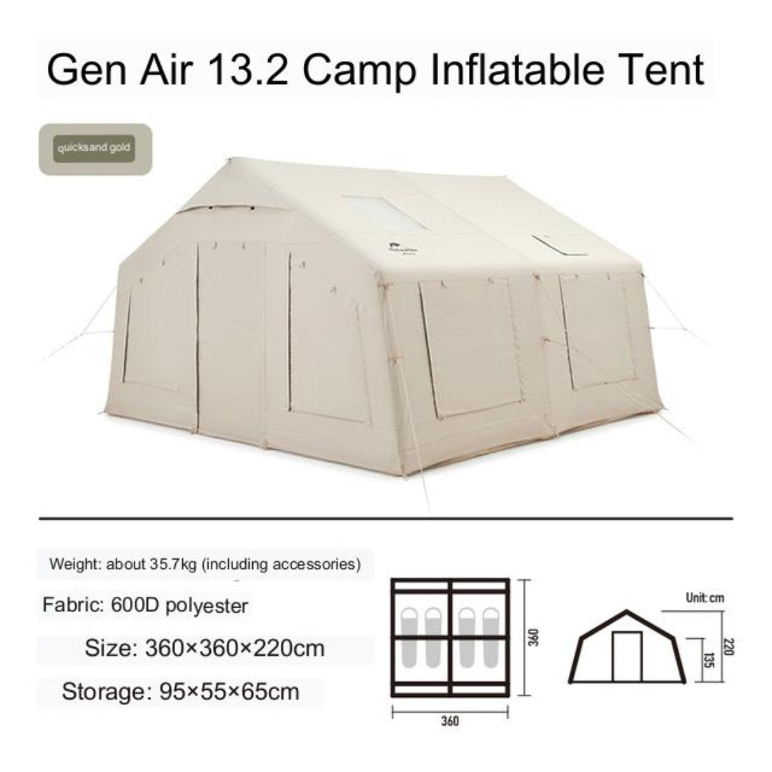 Naturehike Extend Air 13.2 inflatable tent(camp version) - quicksand gold