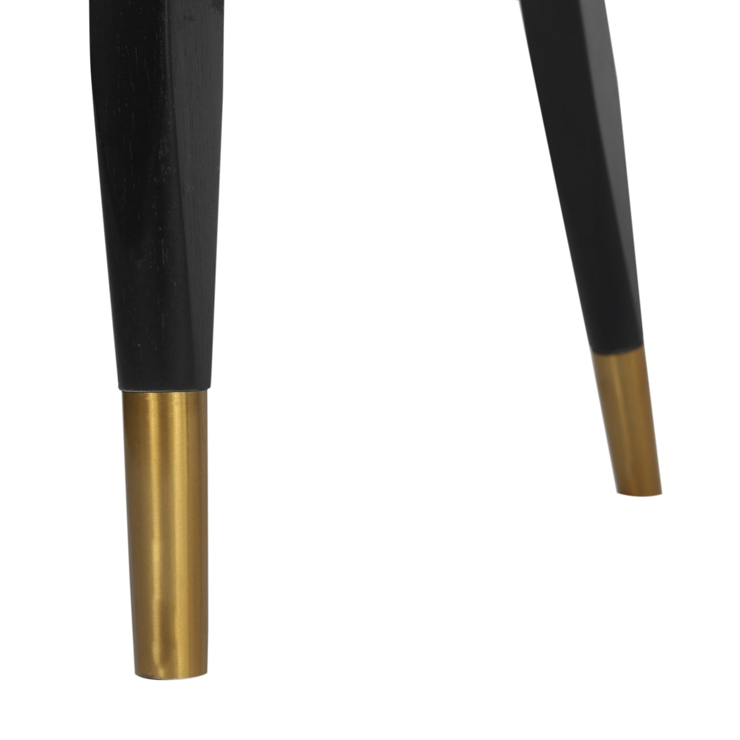 Naomi Commercial Cane Rattan Dining and Accent Chair with Solid Wood Frame Featuring Metallic Tipped Legs and Padded Seat