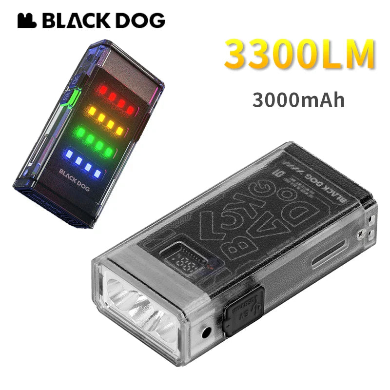 BLACKDOG STAR BOX Multifunctional Lighting Flashlight 3300LM Super Power Long Range LED Light 4 Color Torch Outdoor 3000mAh Battery IPX5 Waterproof