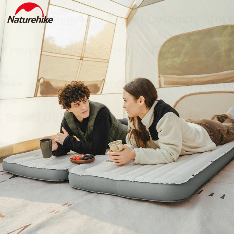 Naturehike Inflatable Cushion Series Inflatable Mat Splicing Sleeping Pad 2 Different Style Camping TPU Thickened 9.5cm Outdoor Bed Air Mattress