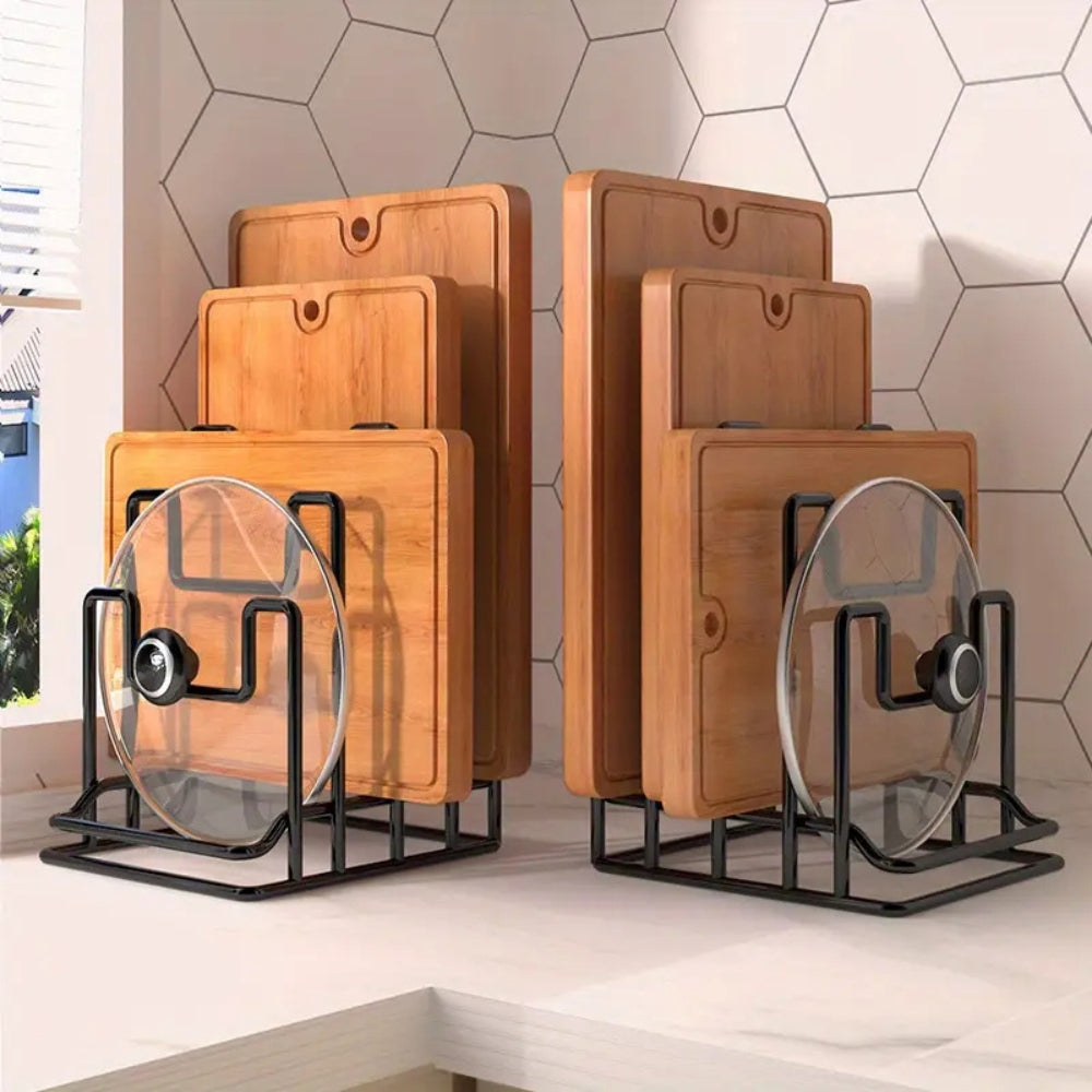 Cutting Board Organizer, 4 Slot, Freestanding, Countertop
